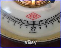 Atco Germany Mahogany 5 Barometer Porcelain Face No. 1651