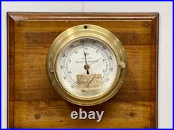 Authentic Barigo Marine Barometer Typ Nr. 1500 Reclaim Brass Nautical Instrument