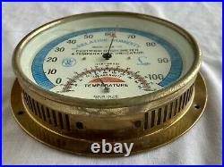 BEAUTIFUL Vintage Abbeon Cal Inc Hygrometer Model HTAB-176 All Original Brass