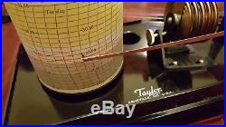 BRAND NEW Mint Rare 5-Aneroid Taylor Barograph Tested Charts Ink Original Box