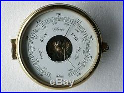 Barigo Marine Brass Barometer, Vintage Made In Germany