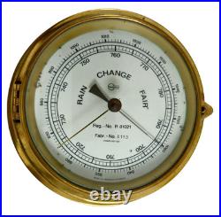 Barigo R81021 Rain Change Fair Barometer Brass Marine Nautical Ship Boats Yacht