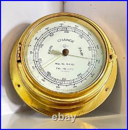 Barigo R81021 Rain Change Fair Barometer Brass Marine Nautical Ship Boats Yacht