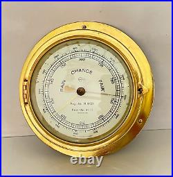 Barigo R81021 Rain Change Fair Barometer Brass Marine Nautical Ship Boats Yacht