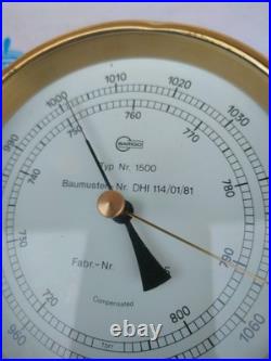 Barigo Type Nr 1500 Fair Barometer Brass Marine Nautical Ship Boats Yacht