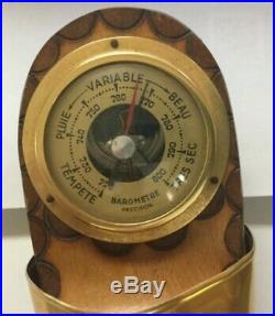 Barometer Dutch Clog Wood Shoe LOIC Tempete Bretagne Vintage 8.5 Souvenir