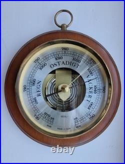 Barometer, Fischer, GDR, wood & brass, second half of the 20th century, W. Germany
