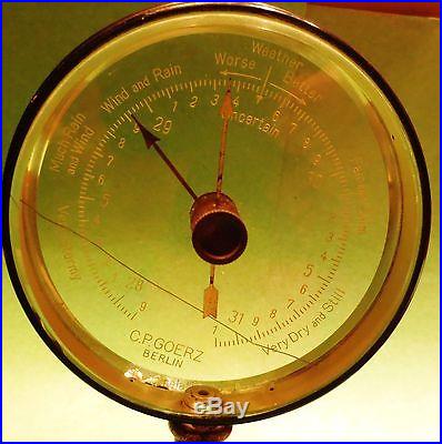 Barometer Goerz of Berlin Mystery Dial Early 1900s