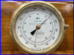 Baumuster Barigo Ship Barometer Germany Salvaged Maritime Brass Compensated Baumuster Barigo Ship Barometer Germany Salvaged Maritime Brass Compensated