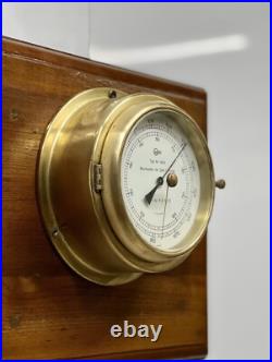 Baumuster Barigo Ship Barometer Germany Salvaged Maritime Brass Compensated Baumuster Barigo Ship Barometer Germany Salvaged Maritime Brass Compensated