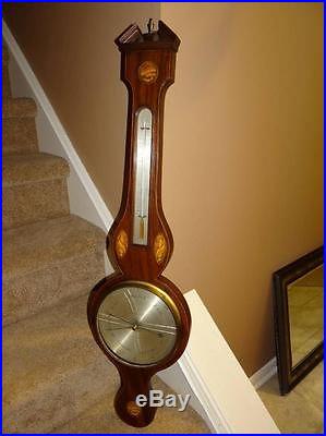 Beautiful Antique Barometer John Lilve English Banjo 19th Century