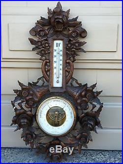 Beautiful Antique Black Forest Hunting Barometer