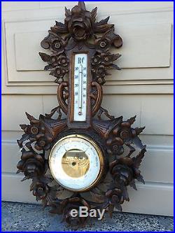 Beautiful Antique Black Forest Hunting Barometer