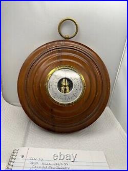 Beautiful Antique SWIFT Made In England Barometer HEAVY WOOD
