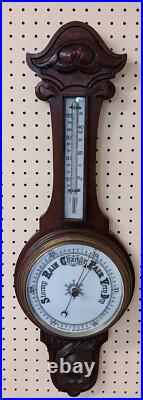 Beautiful Victorian Era 19th Century Mahogany Barometer