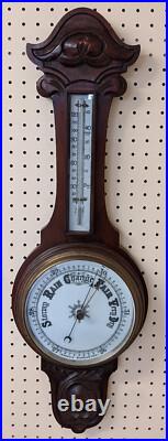Beautiful Victorian Era 19th Century Mahogany Barometer