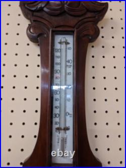 Beautiful Victorian Era 19th Century Mahogany Barometer