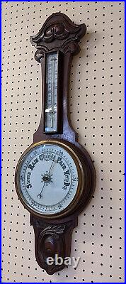 Beautiful Victorian Era 19th Century Mahogany Barometer