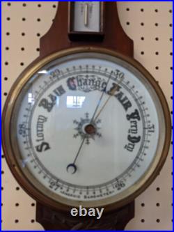 Beautiful Victorian Era 19th Century Mahogany Barometer