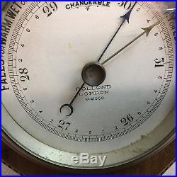 Beautiful Vtg Antique 19th C. Inlaid Banjo Barometer Thermometer Dolland London