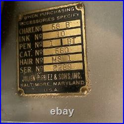Bendix-Friez Vintage Barograph Analog Recording Barometer Serial # 2289 & extras