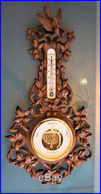 Black Forest Walnut Barometer with Bird (Maybe it fits your cuckoo)