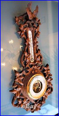 Black Forest Walnut Barometer with Bird (Maybe it fits your cuckoo)