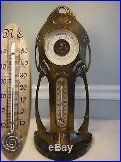 C1815-48 Biedermeier Mantle Barometer Spiral Reaumur Thermometer Austria Germany