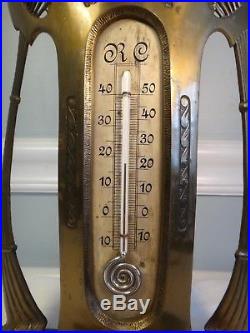 C1815-48 Biedermeier Mantle Barometer Spiral Reaumur Thermometer Austria Germany