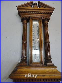 CARVED Antique Barometer 37 Tall EXCELLENT