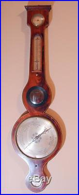 Circa 1830 English J. Ronchetti Wheel Barometer 43 Market St Manchester, Uk