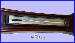 Casella English Rosewood Wheel Barometer Thermometer Antique