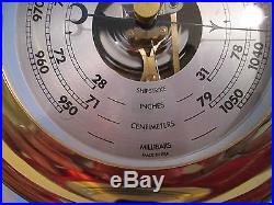 Chelsea Boston Series Brass Shipstrike Barometer