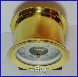 Chelsea Clock Company Boston Gleaming Brass Barometer 1984