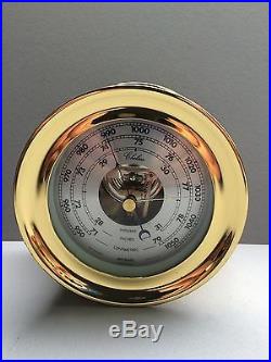 Chelsea Holosteric Barometer Brass Ship Nautical Thermometer 5 1/2