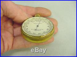 Circa 1870 Moritz Pillischer Pocket Barometer Altimiter with Crown Adjust in Case