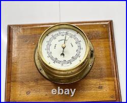 Collectible German Ship Barometer Rain Change Fair Brass Nautical Vintage 1950s
