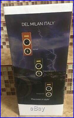 DEL MILAN ITALY 2 In 1 Barometer & Thermometer. Teak Finish. NEW