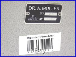 Dr. A Muller R. Fuess Berlin Steglitz Germany Ships Weather Forecast Barograph