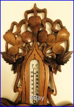 D. C. Andriesson Horologer Weather Station Carved Wood Vintage Or Antique