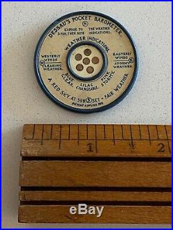 Dessau Pocket Barometer Mass Mutual Life Insurance Company Antique Souvenir