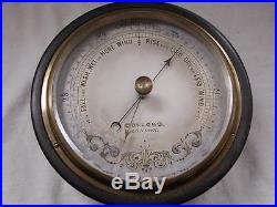 Dollond London Antique brass Barometer 6 1/4 beveled thick glass working
