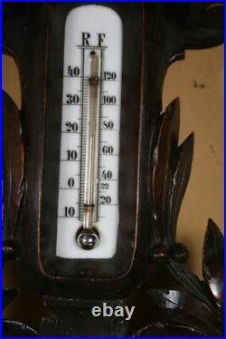 Dutch Barometer In Handcarved Frame Weatherstation Dutch Barometer In Handcarved Frame Weatherstation