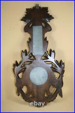 Dutch Barometer In Handcarved Frame Weatherstation Dutch Barometer In Handcarved Frame Weatherstation