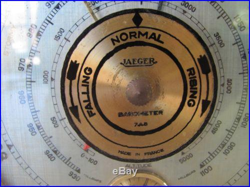 EARLY VINTAGE JAEGER FRANCE BAROMETER THERMOMETER