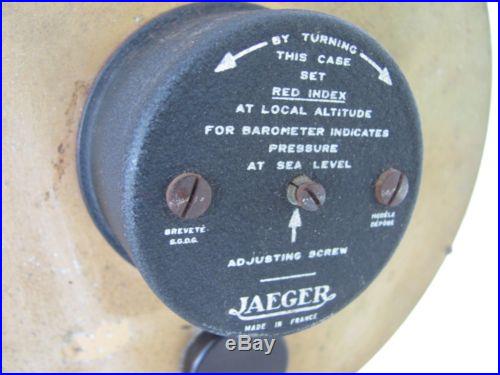 EARLY VINTAGE JAEGER FRANCE BAROMETER THERMOMETER