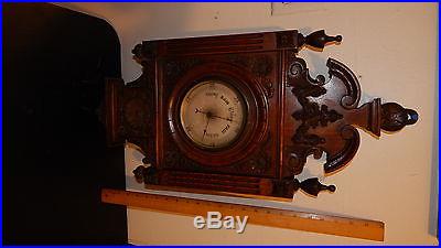 EARLY W. C. PYE CAMBRIDGE BAROMETER BEAUTIFUL CARVED