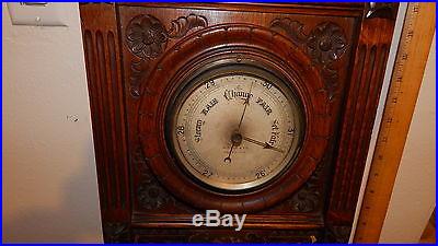 EARLY W. C. PYE CAMBRIDGE BAROMETER BEAUTIFUL CARVED