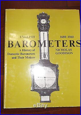 ENGLISH BAROMETERS BOOK BY NICHOLAS GOODISON, FIRST EDITION