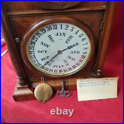 E. N. Welch, Spring & Company'Italian' Model Calendar Double Dial Clock-18868
